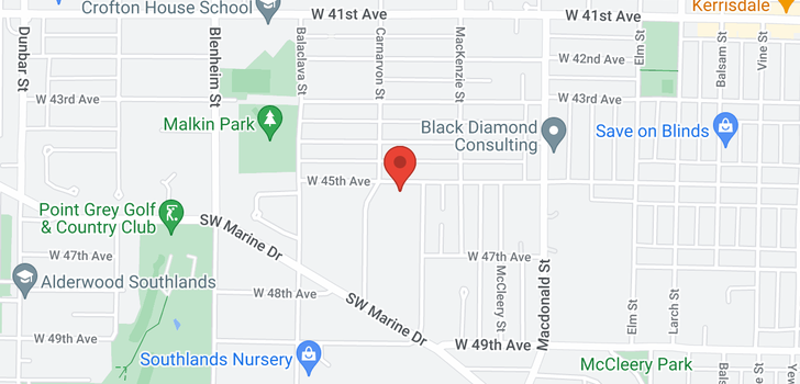 map of 2966 W 45TH AVENUE